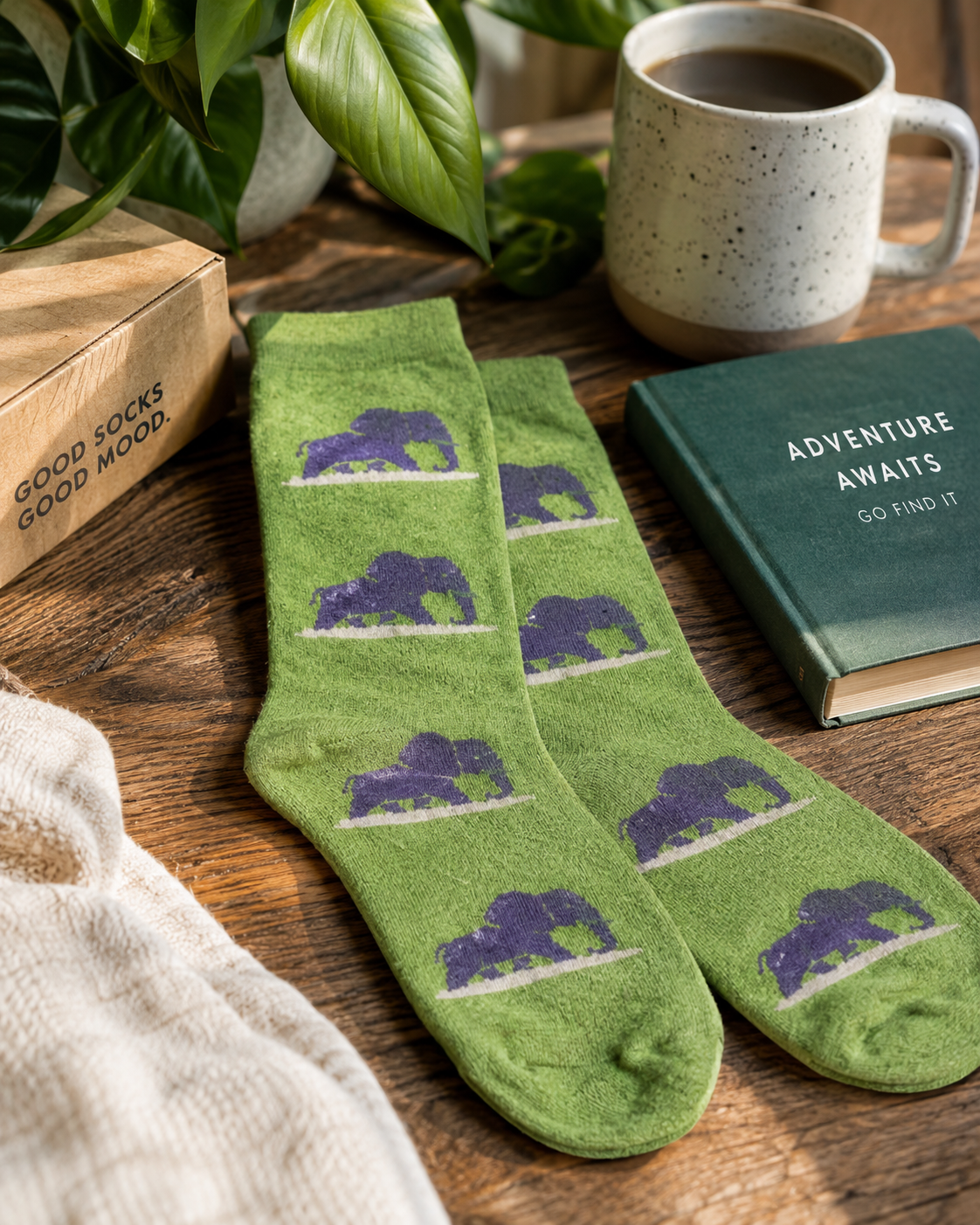 Safari Elephant Sock