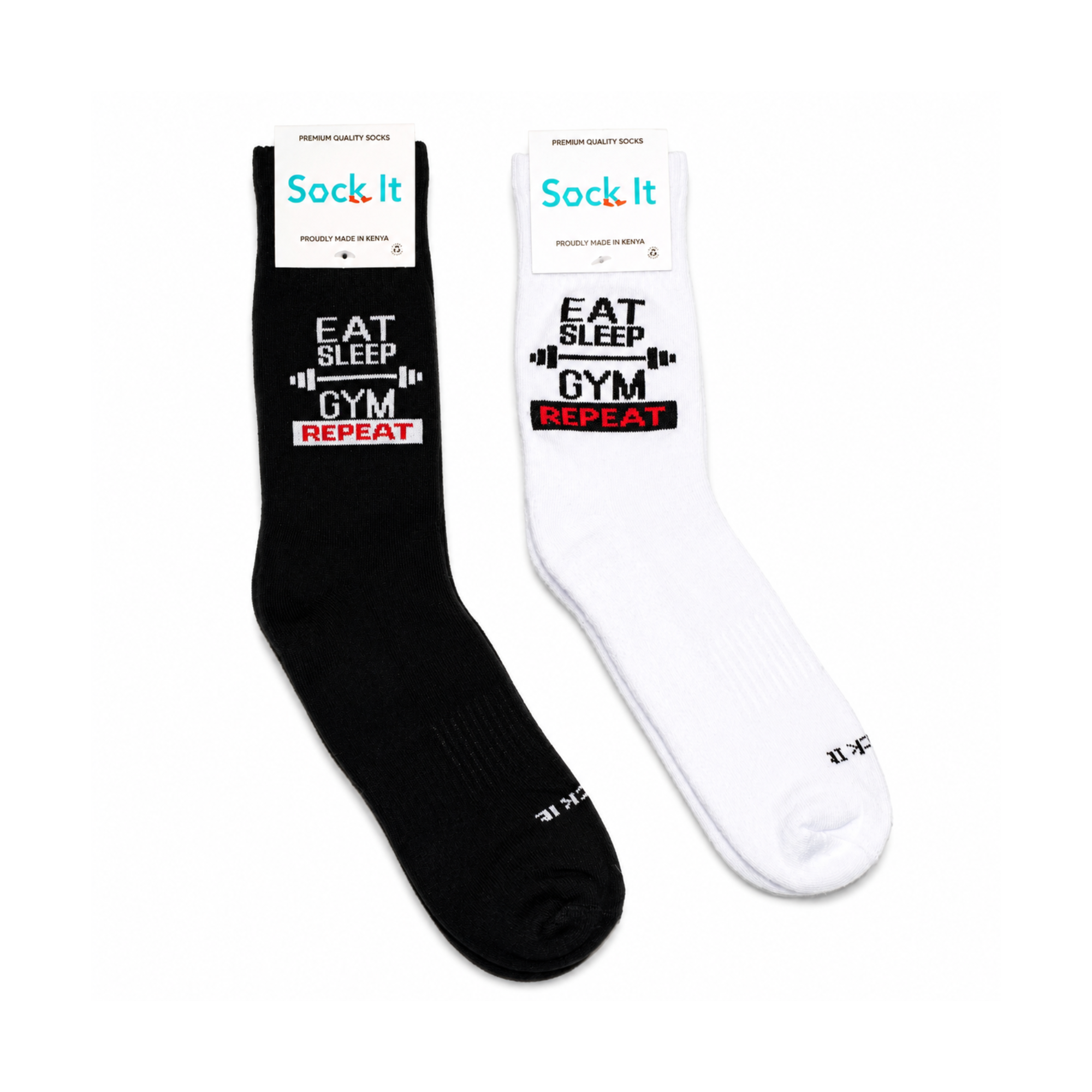Eat Sleep Gym Repeat Sock