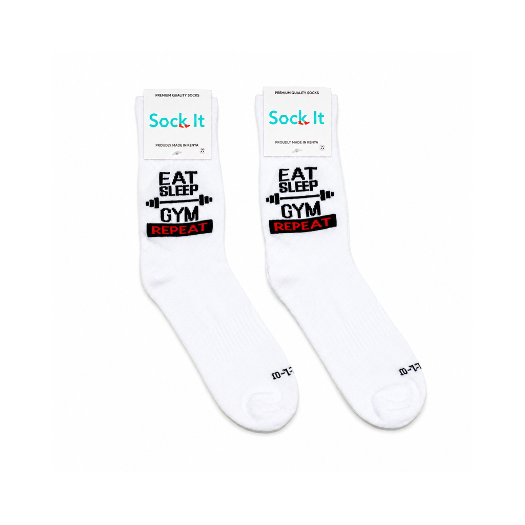 Eat Sleep Gym Repeat Sock