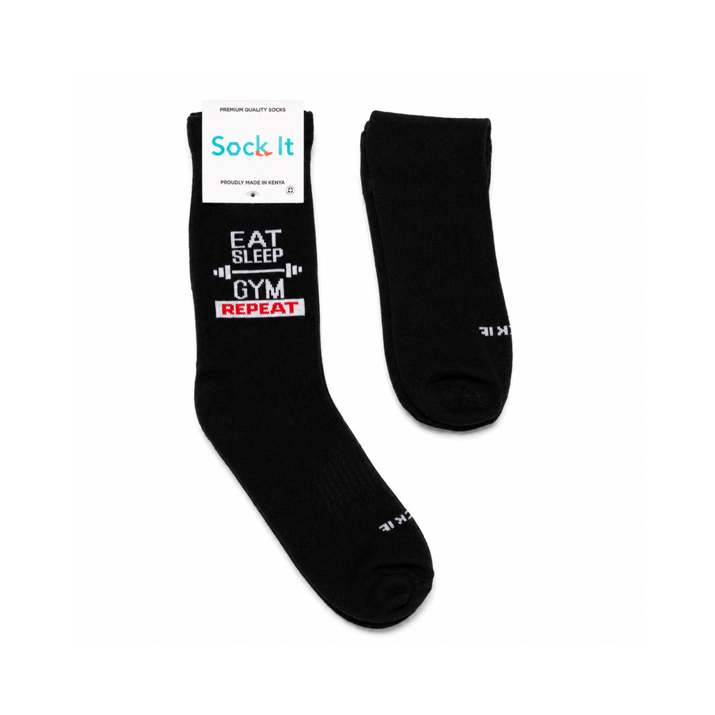 Eat Sleep Gym Repeat Sock